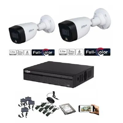 Dahua Full Color 2 Unit Cc Camera Bullet Package