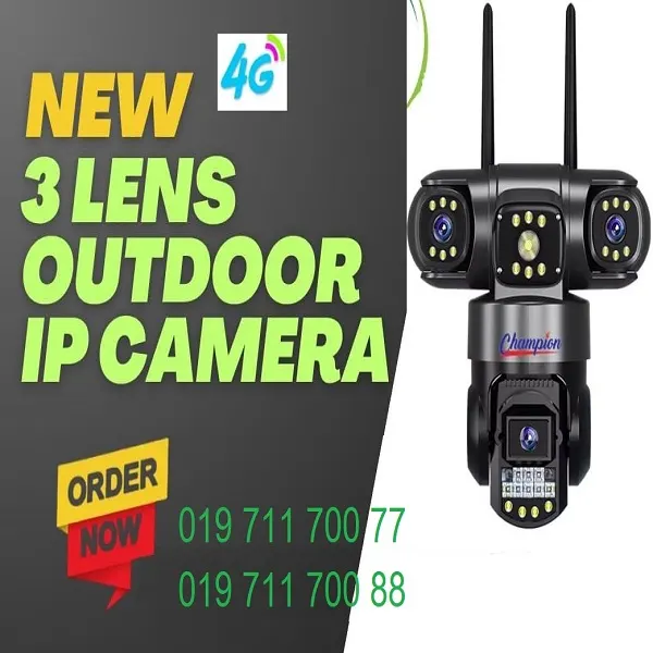 3-Lens WiFi-4G Dual IP Camera - 1