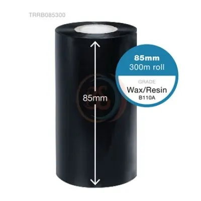 SILVER Wax Resin Ribbon 85mm x 300m Brand : - 1