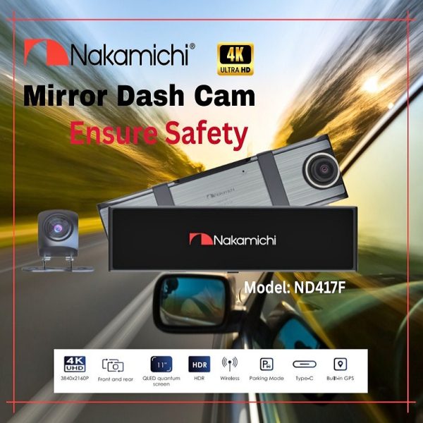 Mirror Dash Cam front camera 4K and Back camera