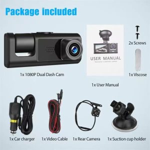 Car Dashcam 3 Lens with WIFI Night Vision - Image 2