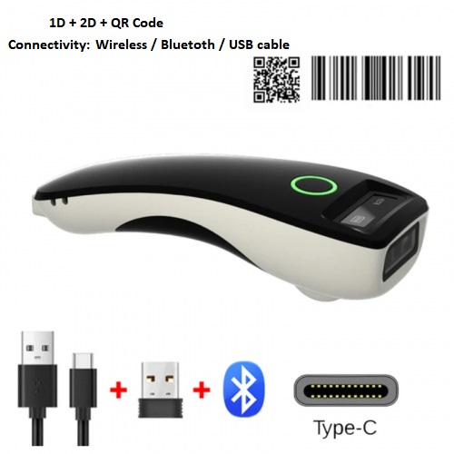 Honourwolf W6 2D-QR Wireless Barcode Scanner